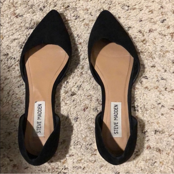 Steve Madden Shoes - Steve Madden Suede Flats with Gold Heel